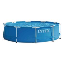 Piscina redonda metal frame con depuradora de cartucho capacidad 4485 litros 305x76 cm Piscina redonda metal frame con depuradora de cartucho capacidad 4485 litros 305x76 cm
