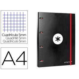 Carpeta Con Recambio Antartik A4 Cuadro 5 mm Forrada 4 Anillas 25 mm Redondas Color Negro Precio: 9.5000004. SKU: B12SGKLXS8