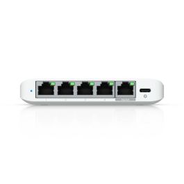 Ubiquiti Switch Ethernet Compacto de 5 Puertos 2.5GbE RJ45, Velocidad Total de 25 Gbps, Alimentación PoE y USB-C