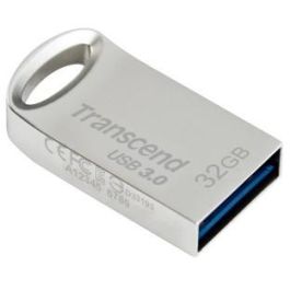 Transcend Jetflash 710S USB 3.0/3.2 Gen 1 Stick 32GB Plata Metálico Resistente al Polvo y Golpes
