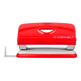 Q-connect KF14216 Taladrador Rojo, Capacidad 10 Hojas, Abertura 1 mm