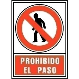 Señal Informativa Prohibido El Paso Rojo Precio: 3.69000027. SKU: BIX01C6174-05 RJ