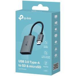 TP-Link UA430 - Adaptador USB Tipo-C 3.0 a Tarjetas SD y MicroSD (TF) Gris para PC, Mac, Linux, Android, iOS