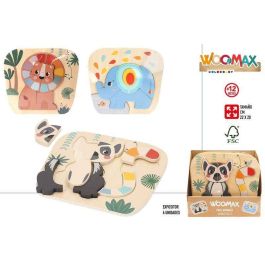 Color Baby Puzzle de Madera Animales de la Jungla 22x20 cm Modelos Surtidos