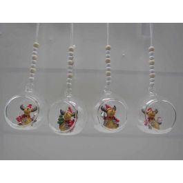 DKD Home Decor Figura Navidad Tradicional Reno Resina Cristal Colores Surtidos Marrón Verde Rojo Blanco 7x6x8 cm Pack 4 Unidades Precio: 7.39068. SKU: B164886V3N