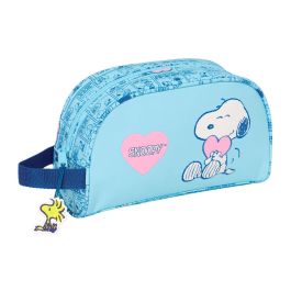 Neceser de Viaje Snoopy Love Azul claro 26 x 16 x 9 cm Precio: 16.50000044. SKU: B18GFABXYP