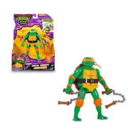 Famosa Figura Tortugas Ninja Deluxe Articulada con Sonidos de Batalla y Accesorios de Armas de Plástico 15cm - Modelos Surtidos - Edad 4+ Años