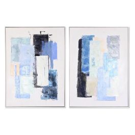 Cuadro Urban DKD Home Decor Azul Blanco 3.5 x 80 x 60 cm (2 Unidades)