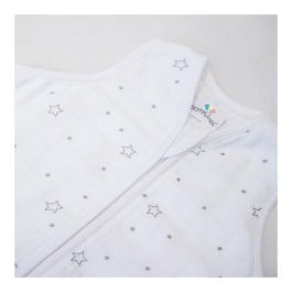Domiva Saco de dormir de muselina de bambú ultraligero y fresco para noches de verano, suave, 0-6m, 70cm, Estampado de estrellas
