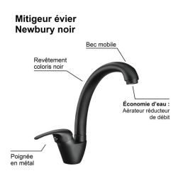 NEWBURY mezclador de lavabo negro NEWBURY mezclador de lavabo negro