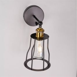 SKD-W1000 Aplique de Pared Artux de Metal Estilo Industrial Retro para Bombillas LED Filamento - Iluminación Interior, Hogar y Negocio