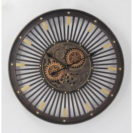 DKD Home Decor Reloj de Pared Vintage Negro y Dorado 65 x 65 x 6.7 cm Precio: 83.49999944. SKU: B17JMNHYC4