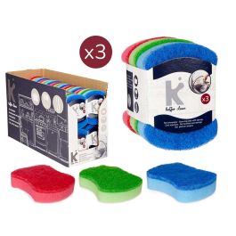 Set 3 Estropajos Mini con Esponja Arte Regal 7x7x10 cm - Azul, Rojo, Verde (20 Unidades) Precio: 13.50000025. SKU: B185WCNH67
