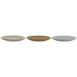 Plato Scandi DKD Home Decor Beige Blanco 26 x 3 x 26 cm (6 Unidades) Plato Scandi DKD Home Decor Beige Blanco 26 x 3 x 26 cm (6 Unidades)