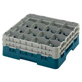 CAMBRO - 16S534-414 - Cesta de lavado 16 comp. 2 alturas - 10,9 cm Ø máx. - alt. máx. 14,9 cm - 50 x 50 x 18,4 cm - Cerceta Precio: 59.69000059. SKU: B16NFMDXZ6