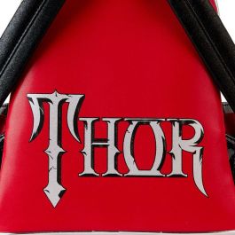 Loungefly Mochila mini Thor Marvel Metallic Cosplay 22.5cm Cuero Vegano con detalles brillantes