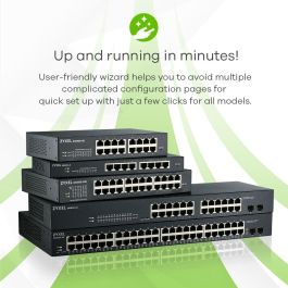 Zyxel GS1900-48-EU0102F Switch 48 Puertos GbE, 2 SFP, 100Gbps, L2 Smart Switch Zyxel GS1900-48-EU0102F Switch 48 Puertos GbE, 2 SFP, 100Gbps, L2 Smart Switch
