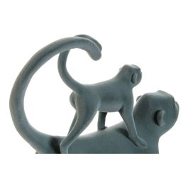 DKD Home Decor Figura Decorativa de Monos Tropicales en Resina Verde Rosa, Medidas 8 x 27.5 x 22.5 cm, Pack de 2 Unidades