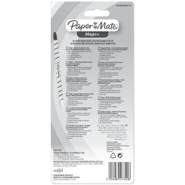 Paper Mate Borratinta Magic+ Punta Redonda Fina, para tinta Azul, Blíster de 10 unidades