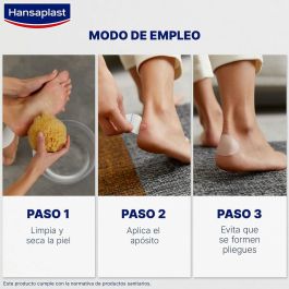 Hansaplast HP FOOT EXPERT Apósito Ampollas Grande con Gel Activo Hidrocoloide, Alivio Dolor y Cicatrización 6 Unidades