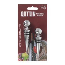 Set de 2 tapones para botella de vino Quttin (12 Cajas) Set de 2 tapones para botella de vino Quttin (12 Cajas)