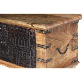 GINER Y COLOMER Baúl de Madera de Mango con Detalles Oscuros, Artesanal, 1 Pieza