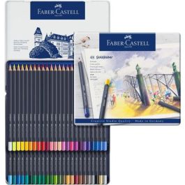 Lapices De Colores Faber-Castell Goldfaber Aqua 1147 Estuche De Metal De 48