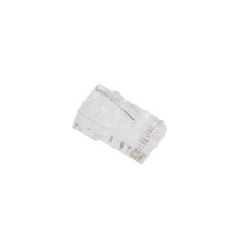 Lanberg Conector RJ-45 Cat.6 U/UTP 8P8C sin Apantallamiento para Redes Ethernet - Plástico Transparente - Pack 20 Unidades