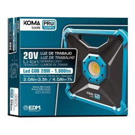 Koma Tools Foco Proyector LED 20W 1800LM, Luz Fría 6500K, Ángulo 120°, IP20, Cuerpo Aluminio, 22.8x7x22.8cm