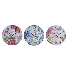DKD Home Decor Reloj de Pared Shabby Multicolor 34 x 34 x 4 cm (3 Unidades) Precio: 11.49999972. SKU: B16PWX9LTE