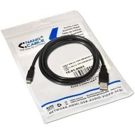 Nanocable 10.01.0501 Cable USB 2.0 de Alta Velocidad, Tipo A Macho a Micro B Macho, 1.8 metros, Negro, para Móviles y Cámaras Digitales Nanocable 10.01.0501 Cable USB 2.0 de Alta Velocidad, Tipo A Macho a Micro B Macho, 1.8 metros, Negro, para Móviles y Cámaras Digitales