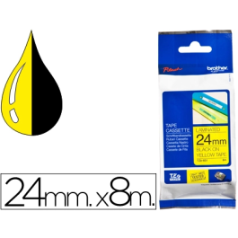 Brother TZe Cinta de Etiquetar 24mm Negra sobre Amarillo Laminada Precio: 23.59000028. SKU: B1C8SV99V9