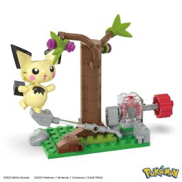 Mega Construx HPB59 Pokémon Pikachu en el Bosque - Juego de Construcción Cinético con Zubat Volador para +7 años