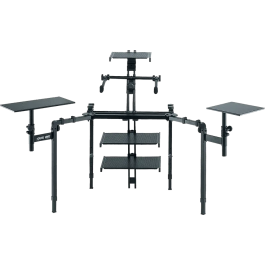 Quiklok Mesa Plegable XL para Teclado, Mezclador y Altavoz con Altura Ajustable (740-1180mm) - Carga Máxima 113.10 kg