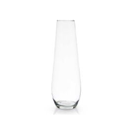 Giftdecor Jarrón de Cristal Transparente Base Abombada 50 cm - Vidrio, 17x17x50 cm Giftdecor Jarrón de Cristal Transparente Base Abombada 50 cm - Vidrio, 17x17x50 cm