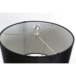 DKD Home Decor Lámpara Sobremesa Oriental Plateado Negro 33 x 74 x 33 cm
