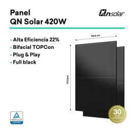 TORNASOL Kit solar autoinstalable 800W, x2 paneles solares rígidos, bifaciales, incl. 20º