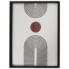 Home Deco Factory Cuadro Decorativo Natural 45x60 cm Madera MDF Cristal Papel Blanco Negro