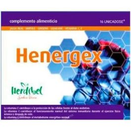 HERDIBEL Henergex 16 Unicadose - Jalea Real, Mirtilo, Ginseng, Guaraná, Vitaminas C y E para Energía y Vitalidad Precio: 22.4999995. SKU: B185VYRLBF