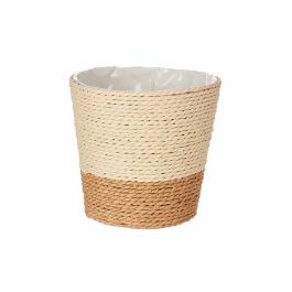 Ibergarden Macetero de Cuerda y Plástico Marrón Natural 12.5x12 cm (24 Unidades)