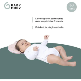 Babymoov Lovenest Soporte Ergonómico para Cabeza de Bebé Transpirable y Suave para Prevención de Plagiocefalia Color Pinky
