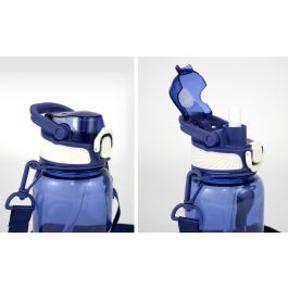 Inde Botella de Agua Sport 600 ml con Colgador, 8.9 x 17.3 x 9.5 cm (12 Unidades)