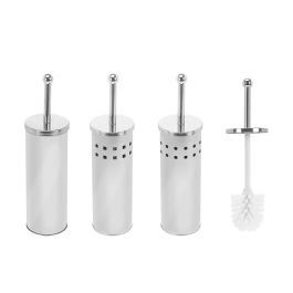 Escobillero de acero inoxidable Berilo 9.5x38.5x9.5 cm, color plata (12 Unidades)