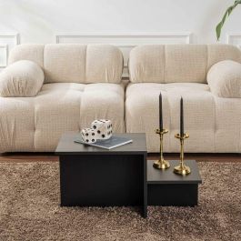 Mesa de centro rectangular negra HARMONY 80x40x40 cm CAL1730423410477