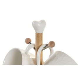 Taza Mug Home ESPRIT Blanco Natural Con relieve 350 ml