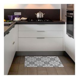 Croma Collection Alfombra vinílica Bcn 45x75 cm, PVC, antideslizante, gris estampado