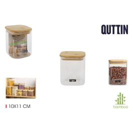 Tarro Boro Cuadrado Bambú Quttin 10x11 cm (12 Unidades) Precio: 33.4999995. SKU: B132LTEJVL