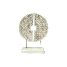 DKD Home Decor Decoración Balinés Círculo Blanco de Madera Albasia y Hierro | 12 cm Largo x 56.5 cm Alto x 41 cm Ancho Precio: 42.99000046. SKU: S3039322