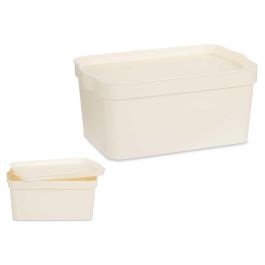 Caja Plastico Con Tapa 7,5L Crema Kipit 21X14CM (12 Unidades) Precio: 44.89000054. SKU: S3610395
