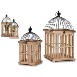 Set 2 Jaulas de Madera Natural Giftdecor 30x59x30 cm - Marrón/Negro Precio: 64.6900001. SKU: S3604672